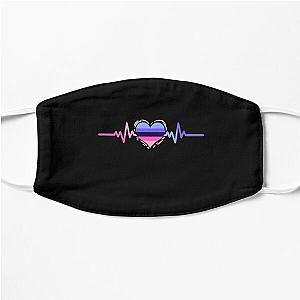 Omnisexual Face Masks  - Omnisexual Heartbeat Omnisexual Pride Flat Mask RB1901