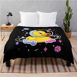 Omnisexual Blanket - Omnisexual Duck In Space Omnisexual Pride Throw Blanket RB1901