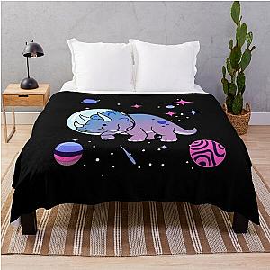 Omnisexual Blanket - Omnisexual Triceratops In Space Omnisexual Pride Throw Blanket RB1901