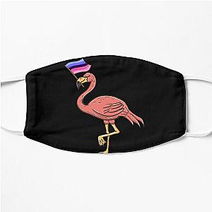 Omnisexual Face Masks  - Flamingo With Omnisexual Pride Flag Flat Mask RB1901