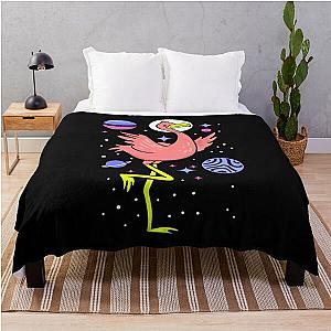 Omnisexual Blanket - Omnisexual Flamingo In Space Omnisexual Pride Throw Blanket RB1901