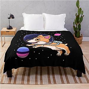 Omnisexual Blanket - Omnisexual Corgi In Space Omnisexual Pride Throw Blanket RB1901