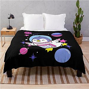 Omnisexual Blanket - Omnisexual Penguin In Space Omnisexual Pride Throw Blanket RB1901