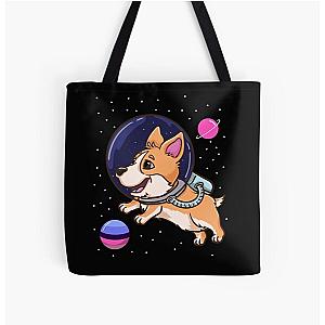 Omnisexual Bags - Omnisexual Corgi In Space Omnisexual Pride All Over Print Tote Bag RB1901