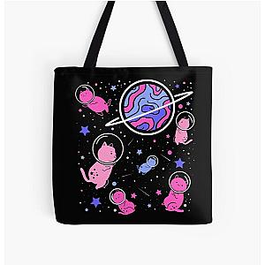 Omnisexual Bags - Omnisexual Cat In Space Omnisexual Pride All Over Print Tote Bag RB1901