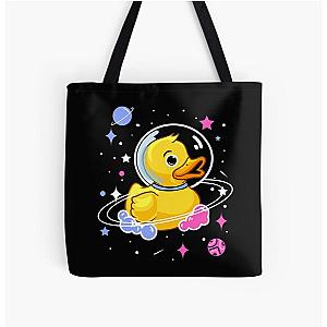 Omnisexual Bags - Omnisexual Duck In Space Omnisexual Pride All Over Print Tote Bag RB1901