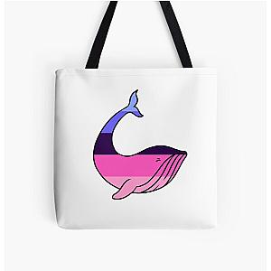 Omnisexual Bags - Omnisexual Pride Whale All Over Print Tote Bag RB1901