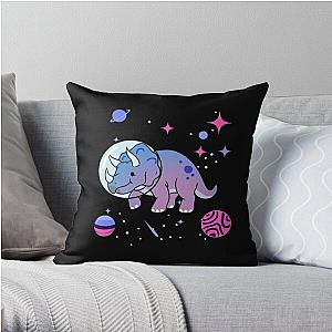 Omnisexual Pillows - Omnisexual Triceratops In Space Omnisexual Pride Throw Pillow RB1901