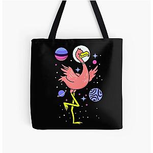 Omnisexual Bags - Omnisexual Flamingo In Space Omnisexual Pride All Over Print Tote Bag RB1901