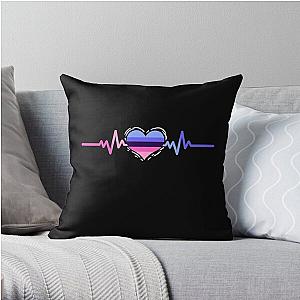 Omnisexual Pillows - Omnisexual Heartbeat Omnisexual Pride Throw Pillow RB1901