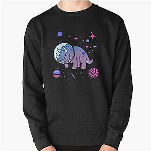 Omnisexual Sweatshirts - Omnisexual Triceratops In Space Omnisexual Pride Pullover Sweatshirt RB1901