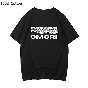 Omori Game Cartoon Draw Characters Print T-shirt
