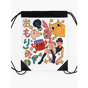 Vintage Omori Anime Arts Vaporwave Characters  Drawstring Bag Premium Merch Store