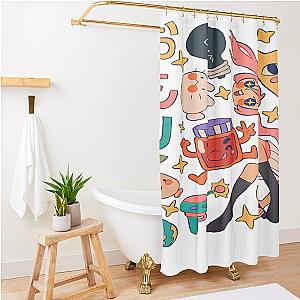 Vintage Omori Anime Arts Vaporwave Characters  Shower Curtain Premium Merch Store