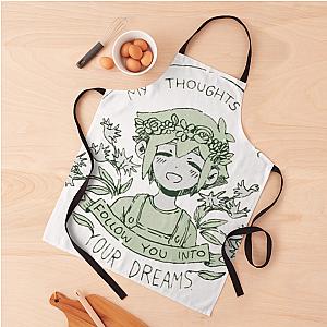 Omori My Thoughts Will Follow You Into Your Dreams Basil Apron Premium Merch Store