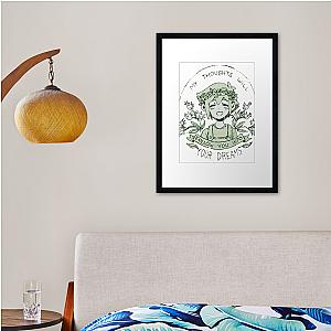 Omori My Thoughts Will Follow You Into Your Dreams Basil Framed print Premium Merch Store