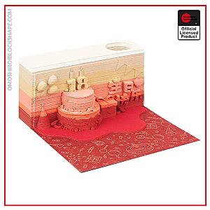 Happy Birthday Gift Cake Omoshiroi Block 3D Memo Pads