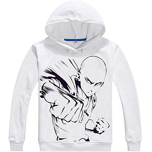 One Punch Man Hoodies - One Punch Man Saitama Straight Hook Hoodie SA3105