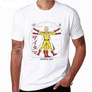 One Punch Man T-Shirts - Saitama Vitruvian T-Shirt SA3105