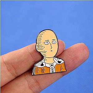 1 Pcs One Punch Man Pins - Saitama Enamel Metal Pin