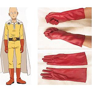 One Punch Man Cosplay - One Punch Man Saitama Cosplay Leather Gloves SA3105