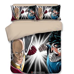 One Punch Man Duvet Cover -   Duvet Cover Saitama Izuku Midoriya SA3105