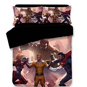 One Punch Man Duvet Cover -   Saitama vs Superman & Hulk Duvet Cover SA3105