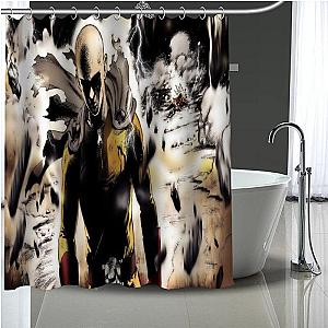 One Punch Man Shower Curtains -  Saitama Vs Boros Shower Curtain SA3105