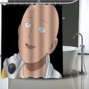 One Punch Man Shower Curtains -  Saitama Happy Shower Curtain SA3105