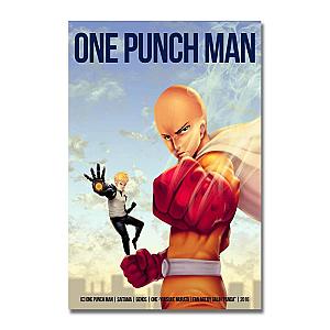 One Punch Man Posters -  Saitama Genos Fan Art Canvas Poster SA3105