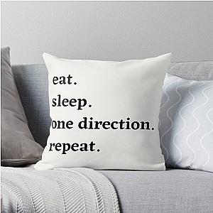 eat. sleep. one direction. repeat. - Cute One Direction merch Throw Pillow RB1711