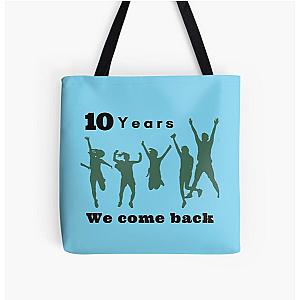 10 years we come back. One direction boy brand songs All Over Print Tote Bag RB1711