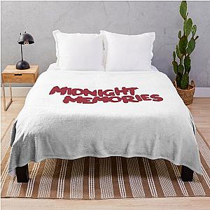 Midnight memories one direction logo red Throw Blanket RB1711