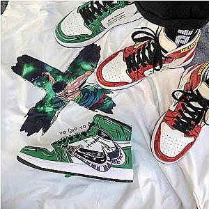 One Piece Luffy &amp; Zoro Men's Outdoor High Top Sneakers