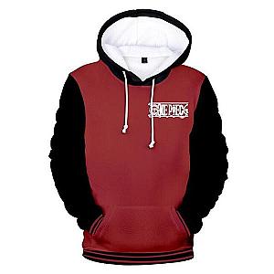 One Piece Red and Black Sweatshirt OMN1111