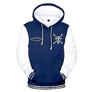 One Piece Blue and White Sweatshirt OMN1111