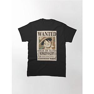 One Piece T-shirts - One Piece Luffy Wanted Classic T-Shirt