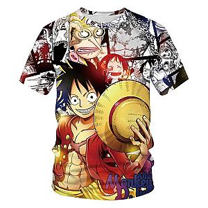 T Shirt One Piece Mugiwara No Luffy Manga Style OMN1111