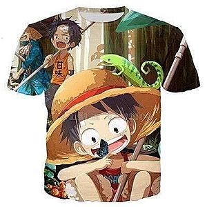 One Piece Kawaii Ace And Luffy Child T Shirt OMN1111