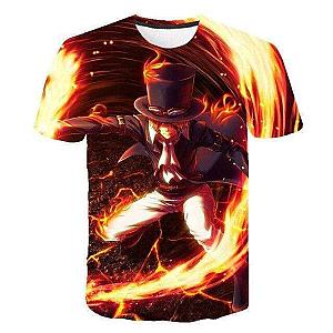 T shirt One Piece Sabo The Revolutionary Flame OMN1111