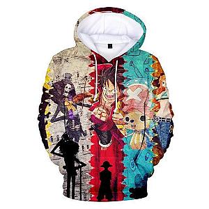 Sweatshirt One Piece Brook Chopper And Luffy OMN1111