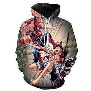 One Piece Luffy Vs Spider Man Sweatshirt OMN1111