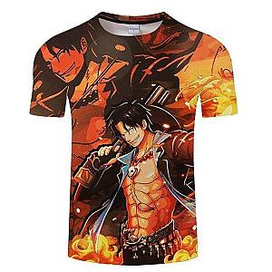 T-Shirt One Piece Portgas D Ace and his Fire OMN1111