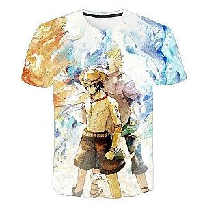 One Piece T-Shirt Marco and Ace with the Burning Fist OMN1111