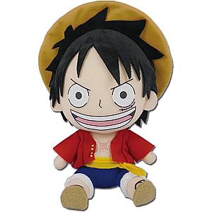 One Piece Plushies - Cute Anime Character Zou Arc Luffy Sitting Plush 7"H