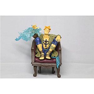 One Piece Marco With Flames Blue Figure OMN1111