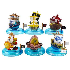 Set Of 6 One Piece Emblematic Boats Figurines OMN1111