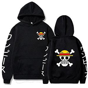 One Piece Hoodies - Anime One Piece Logo Pirate Hunter Pullover Hoodie