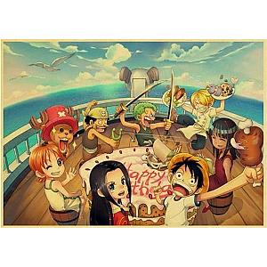 One Piece Straw Hat Crew poster on The Vogue Merry OMN1111