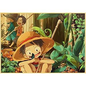 One Piece Poster Luffy Sabo and Ace Children OMN1111